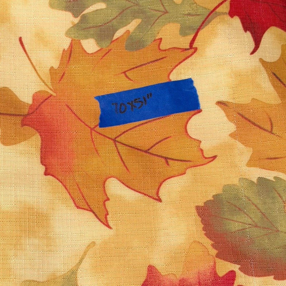 Harvest 70x51 Multicolor Leaf Print Tablecloth Autumn Thanksgiving Decor Rustic